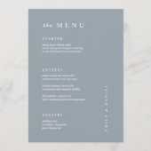 MENU Mariage bleu poussiéreux minimal (Devant)