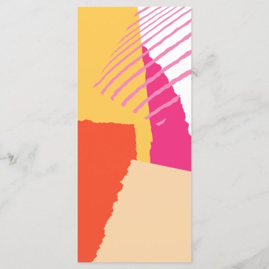 Menu Mariage Bloc de couleur - Été ID740 (Dos)