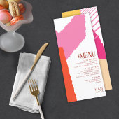 Menu Mariage Bloc de couleur - Été ID740
