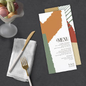 Menu Mariage Bloc de couleur Numéro d'automne740