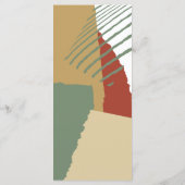 Menu Mariage Bloc de couleur Numéro d'automne740 (Dos)