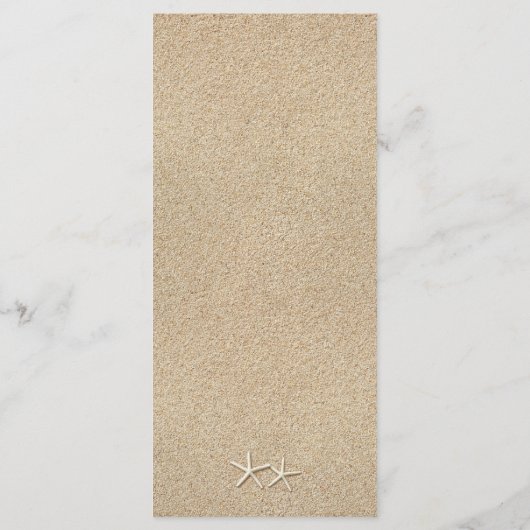 Menu Mariage Blue Beach Waves (Dos)