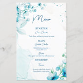 Menu mariage Blue Blossom & Breeze (Devant)