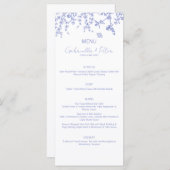 Menu Mariage Blue Chinoiserie (Devant / Derrière)