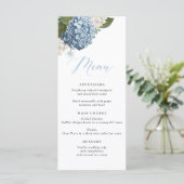 Menu Mariage Blue Hydrangea (Debout devant)