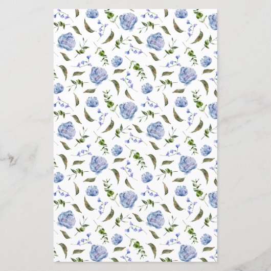 Menu Mariage Blue Peony (Dos)