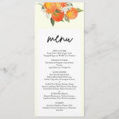 Menu Mariage Bohème Abstrait Jardin Orange (Devant)