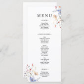 Menu Mariage bohème aux fleurs sauvages (Devant / Derrière)