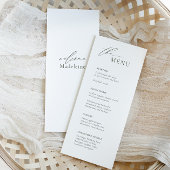 Menu Mariage bohème avec nom d'hôte et script
