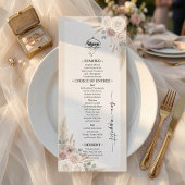 Menu Mariage Bohème Chic Terracotta