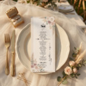 Menu Mariage Bohème Chic Terracotta