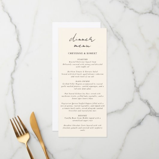 Menu Mariage bohème de la forêt d'aquarelle enchantée (Devant/Arrière en situation)
