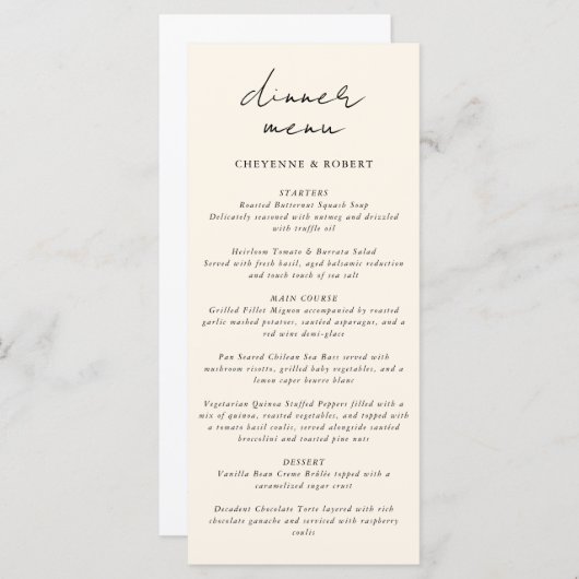 Menu Mariage bohème de la forêt d'aquarelle enchantée (Devant / Derrière)