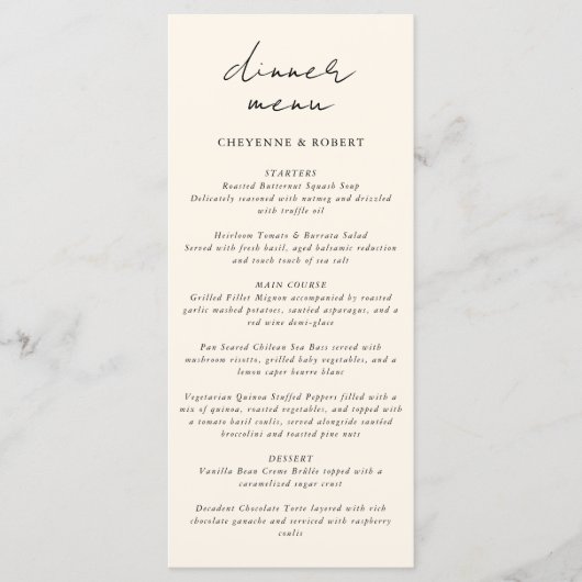 Menu Mariage bohème de la forêt d'aquarelle enchantée (Devant)