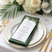 Menu Mariage Bohème Été Botanique de Verdure Tropicale
