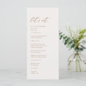 Menu Mariage Bohème Herbe de Pampas Tons Terreux (Debout devant)