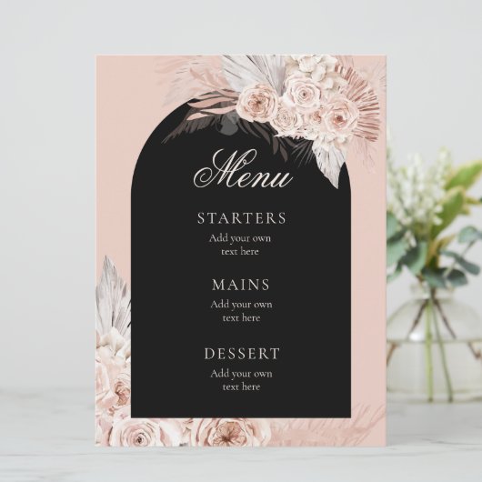 menu mariage boho (Debout devant)