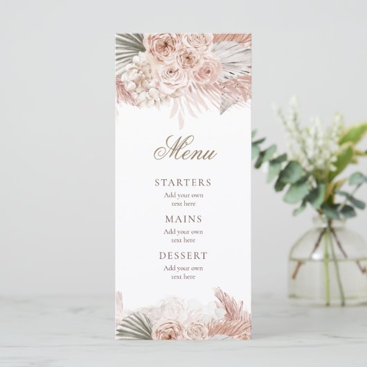 menu mariage boho (Debout devant)