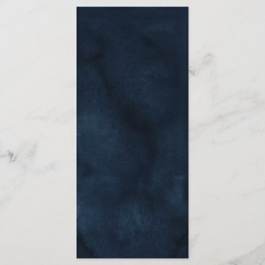 Menu Mariage Boho bleu bleu bleu rose bleu marine (Dos)