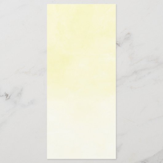 Menu Mariage Boho de lavande de citron d'aquarelle (Dos)