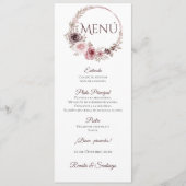 Menu Mariage Boho espagnol (Devant)
