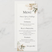 Menu Mariage Boho espagnol (Devant / Derrière)