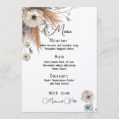 Menu Mariage Boho Fall Flowers (Devant)