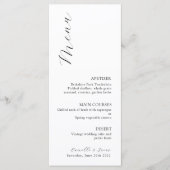 Menu Mariage Boho fleur sauvage (Devant)