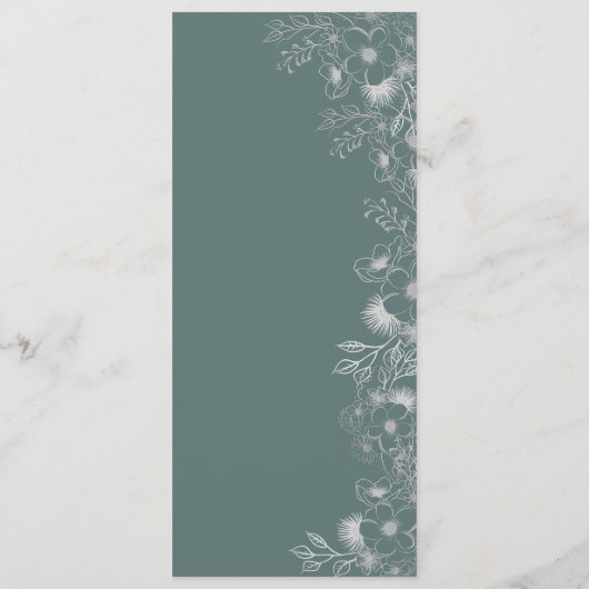 Menu Mariage Boho fleur sauvage (Dos)