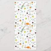 Menu Mariage Boho français Citrus (Dos)