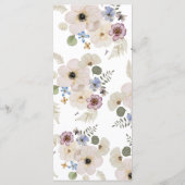 Menu Mariage Boho Moderne (Dos)