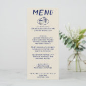 Menu Mariage Boho moderne rétro Gras (Debout devant)