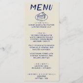 Menu Mariage Boho moderne rétro Gras (Devant)