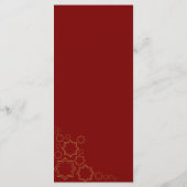 Menu Mariage Boho Orange Brûlé en terre cuite moderne (Dos)