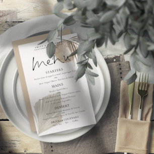 Menu Mariage Boho Pampas Grass Crème Budget