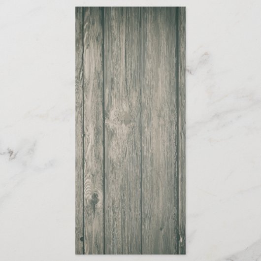 Menu mariage Bois rustique & Mason Jar String Ligh (Dos)