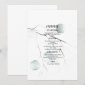 Menu Mariage botanique à la verdure élégante (Devant / Derrière)