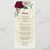 Menu Mariage botanique des fleurs de champagne de Bourg (Devant)