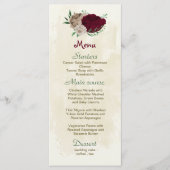 Menu Mariage botanique des fleurs de champagne de Bourg (Devant)
