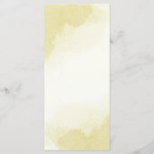 Menu Mariage botanique d'or des fleurs bleues royales (Dos)