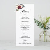 Menu Mariage botanique floral de crème de la marine de (Debout devant)