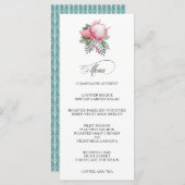 Menu Mariage botanique King Protea Watercolor (Devant / Derrière)