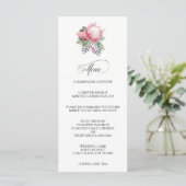 Menu Mariage botanique King Protea Watercolor (Debout devant)
