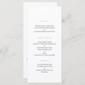 Menu Mariage botanique, mariage minimal (Devant / Derrière)
