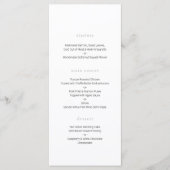 Menu Mariage botanique, mariage minimal (Devant)