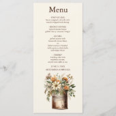 Menu Mariage Botanique Rustique et Verdure (Devant)