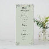 Menu Mariage Botanique Vert Sauge (Debout devant)