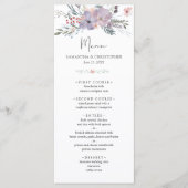Menu Mariage Bouquet Fleur sauvage aquarelle (Devant)