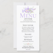 Menu Mariage Bouquet Floral Spring (Devant)