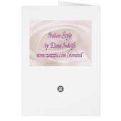 Menu Mariage Bouquet rose (Dos)